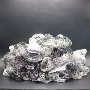 Homemade Black and Grey Ruffle Scarf